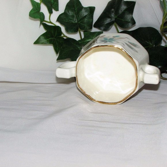Georgian China Canadian Wheat Vintage Creamer & Sugar Bowl Set Cottagecore - Picture 6 of 11